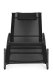 MultiGarden Garden Lounger with Headrest and Steel Frame, Black