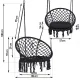 Sofotel BOHO Hammock Chair Hanging Swing for Patio and Garden, Black