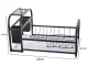 Large Freestanding Dish Drainer Rack, Black