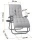 Sofotel ChillWell folding garden lounger with cushion