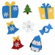 LED Felt Christmas Tree with 21 Ornaments, DIY Wall Hanging Decoration