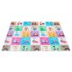 Double-sided Foldable Foam Play Mat Pad Rug for Kids, Words/Giraffe, 198x179cm