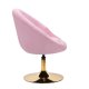 Ergonomic Velvet Swivel Chair 4Rico QS-BL12G, Pink