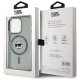 Karl Lagerfeld iPhone 15 Pro Max Case IML Metal Choupette Head MagSafe, Black