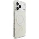 Guess IML Flowers Electro Pearl Strap MagSafe Case for iPhone 17 Pro Max, White