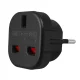 Maclean MCE72 UK to EU Power Adapter, Black