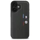 BMW iPhone 16 Case M Perforated Tricolor Detail Line - Dark Gray
