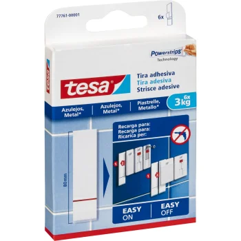 Lipnios juostelės Tesa 77761 plytelėms ir metalui, iki 3 kg, 6 vnt.