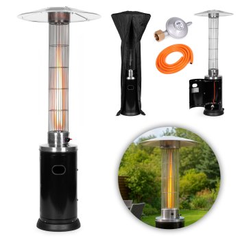 MultiGarden 9 kW Gas Patio Heater with Glass Tube for Outdoor Garden and Deck