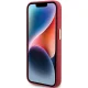 Guess Silicone Script Metal Logo & Frame case for iPhone 15 Pro - red