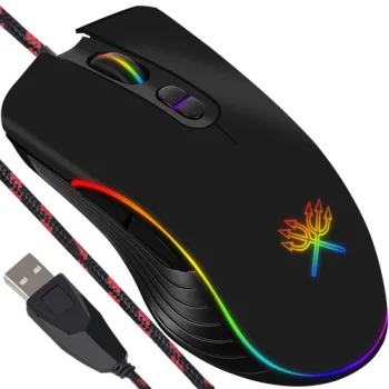 Dunmoon 00016716 Wired Gaming Mouse, Black