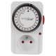 Механический таймер GreenBlue GB360 E, 48 программ, 16A, IP20, белый