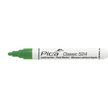 Pica Classic 524/36 Industrial Paint Marker, 2-4mm Bullet Tip, Green