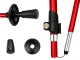 Folding Trekking Pole (1 pc), Adjustable, Red