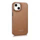 iCarer Leather Folio Case for iPhone 14 Plus MagSafe Magnetic Flip Brown (WMI14220715-BN)
