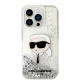 Karl Lagerfeld Glitter Karl\'s Head Case for iPhone 14 Pro Max - Silver