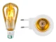 E27 Bulb Socket Adapter to Wall Outlet with Switch 230V