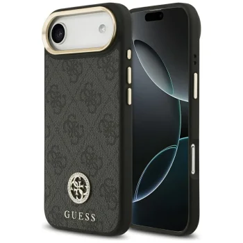Guess 4G Strass Logo MagSafe dėklas telefonui iPhone Air, juodas