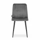 Leobert Upholstered Chairs, 4 pcs, Dark Grey Velvet