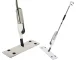 Flat mop with spray, rotating, 3 microfiber pads, white