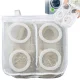 Mesh Laundry Bag for Children\'s Shoes and Underwear with Zipper, White
