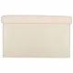 Folding Storage Ottoman Pouf 49 x 31 x 29 cm, Beige
