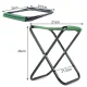 Folding Camping & Fishing Stool, Green