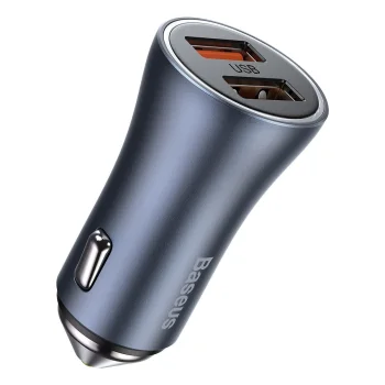 Baseus Golden Contactor Pro Car Charger 2x USB 40W, Gray