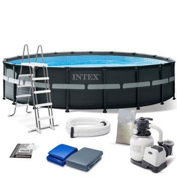 Intex Metal Frame Above Ground Swimming Pool 549 x 132 cm 12-in-1 Set 26330