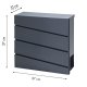 Modernhome HPB932-7 Mailbox with Newspaper Holder, Galvanized Steel, Anthracite