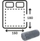 Двухзонный электрический подогревающий плед с таймером, 180x160 см,...
