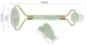 Iso Trade Jade Facial Roller and Gua Sha Stone, Green