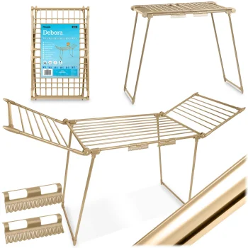 Massido Debora Folding Clothes Airer 19m, Gold