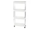 Bathroom / Kitchen Rolling Storage Cart, 4 Tiers, White