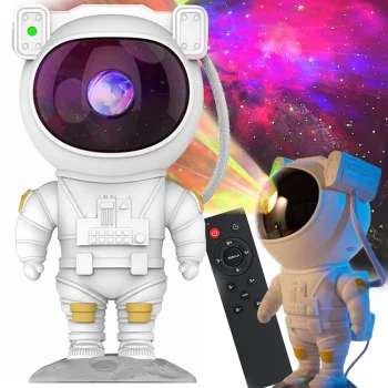 Astronaut Star Projector, LED Night Light with Remote Control