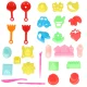 Sand Toy Set with Molds and Shovel, 28 Pieces
