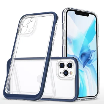 Dėklas Hybrid Armor Clear 3 in 1 skirtas iPhone 11 Pro Max, mėlynas