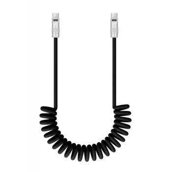 Newell USB-C to USB-C Cable 100 W, 1.5 m, Coiled, Silicone, Black