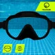4Fizjo TSUNAMI Diving and Snorkeling Mask with Snorkel, Black