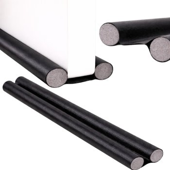 Under Door Draft Stopper Foam Seal Weather Stripping 96cm, Black