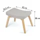 Norse Sofotel Upholstered Footstool, Light Grey