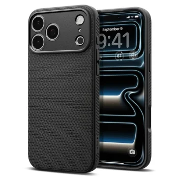 Spigen Liquid Air Case for Apple iPhone 17 Pro, Matte Black