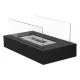 Tabletop Bio Ethanol Fireplace Smokeless Ventless Indoor Portable Fire Pit, Black