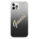 Guess iPhone 12 Pro Max Case Glitter Gradient Script, Black