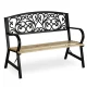 Wooden Garden Bench with Backrest 122x88.5x55.5 cm Sofotel Ivy