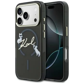 Karl Lagerfeld IML Choupettes MagSafe Case for iPhone 17 Pro Max - Black