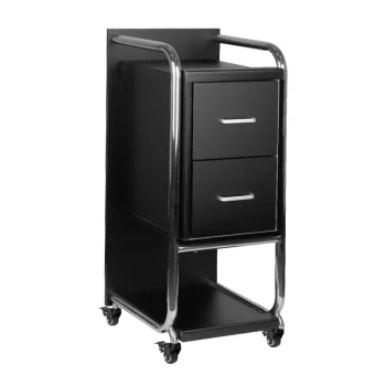 Gabbiano Solo Hairdressing Trolley Black/Silver
