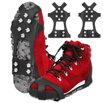 Trizand Anti-Slip Ice Cleats for Shoes, Size L (40-44)