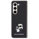 Karl Lagerfeld Samsung Galaxy Z Fold 5 Case Saffiano Karl&Choupette Pin, Black