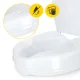 Toilet Seat Riser 4FIZJO 10 cm with Lid